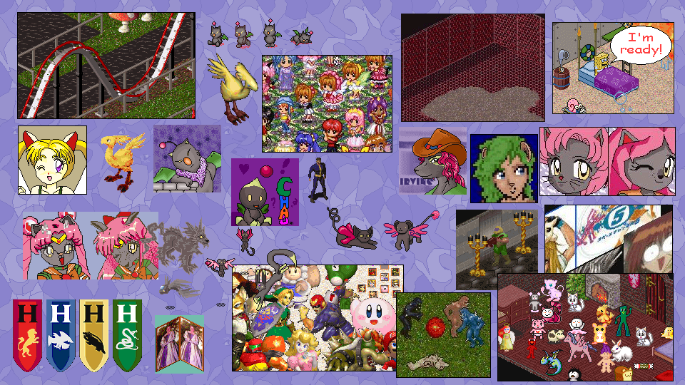 A sample of the many, many copyright violations.