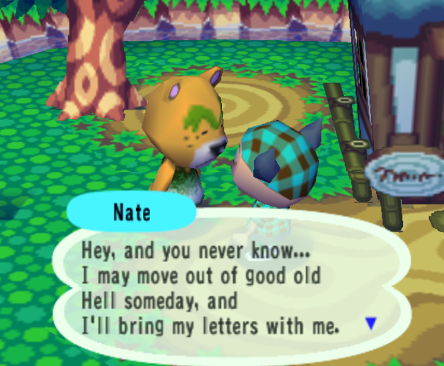 Nate offers to show his creepy letter to other people